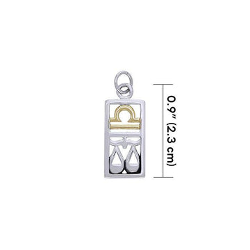 Libra Silver and Gold Charm MCM301 - Jewelry
